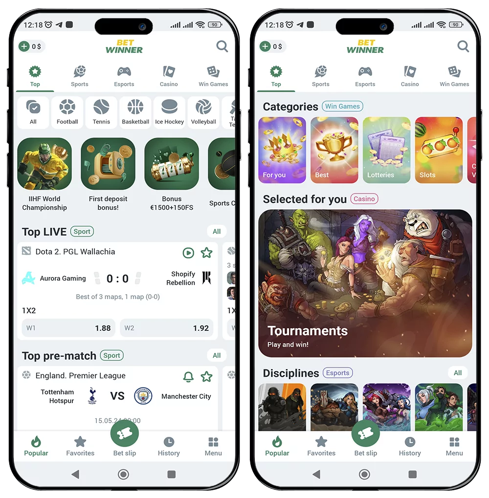 Betwinner mobile app new version for 2024